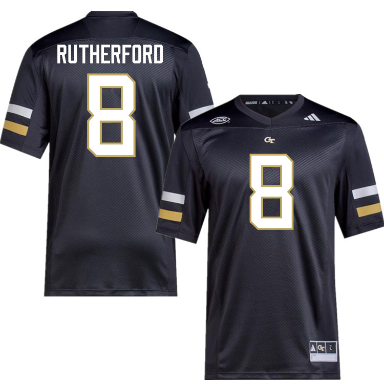 Malik Rutherford Georgia Tech Jerseys,Georgia Tech Yellow Jackets College Football Uniforms-Black